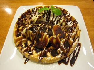 チョコバナナワッフル