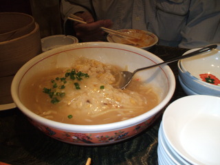 フカヒレとカニのあんかけ炒飯