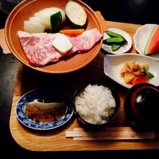 国産和牛のステーキランチ