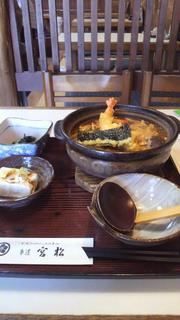 海老天入り味噌煮込み（きしめん）