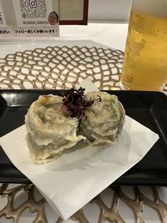 秋刀魚の梅肉天ぷら
