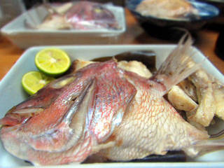 鯛のかぶと蒸し