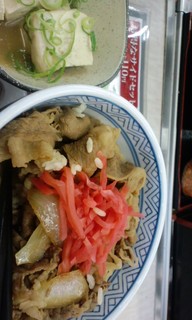 牛丼（並）・豆腐と白滝