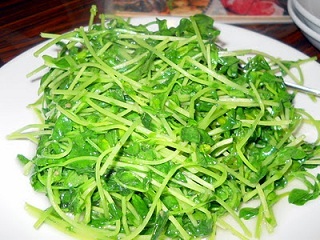 上海野菜トウミョウの炒め