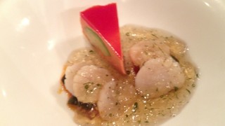 ホタテとパプリカのガトー仕立て