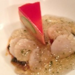 ホタテとパプリカのガトー仕立て