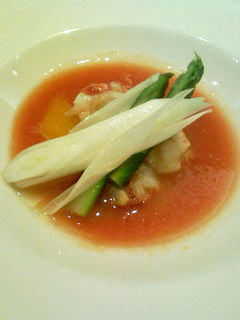 活オマール海老のマリネ