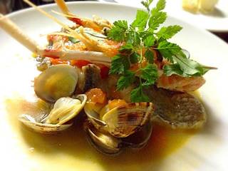 手長海老と真鯛のアクアパッツァ