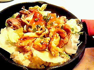 若鶏の竜田揚げ焼きごはん