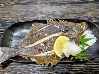 カレイの塩焼き