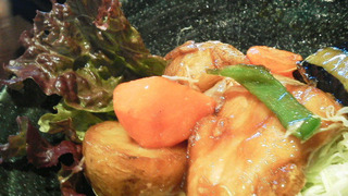 鶏と野菜の黒酢あん定食