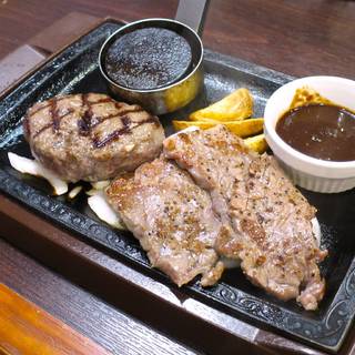 やわらかカットステーキ＆ビーフ１００％超粗びきステーキバーグ