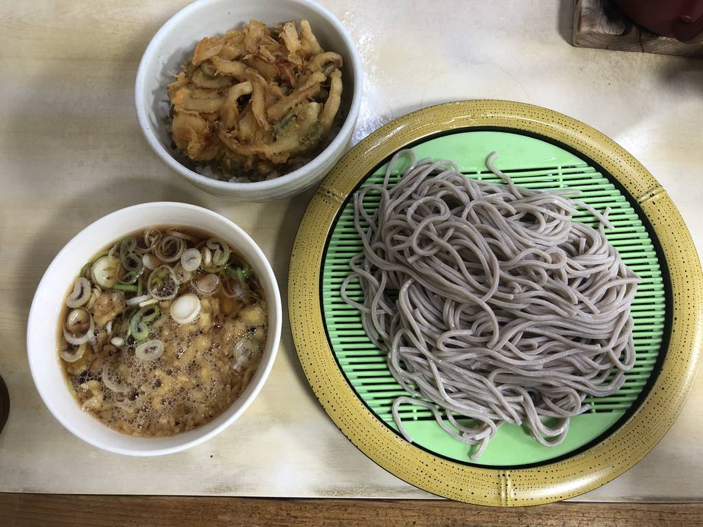 つけ蕎麦とミニかき揚げ丼セット