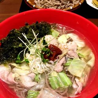 あおさと梅のお蕎麦