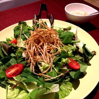 カリカリごぼうとたっぷり葉野菜のサラダ