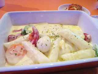 トッポギ　カルボナーラ風