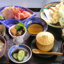刺身　天ぷら定食