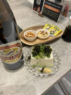 ちょい飲みセット大瓶と選べるおつまみ2種税込み1,000円