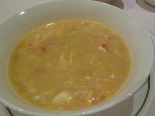 蟹とコーンスープ