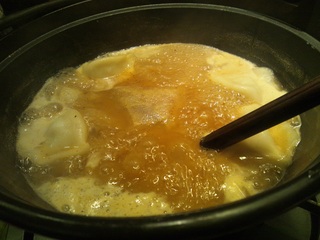 地頭鶏スープの炊餃子