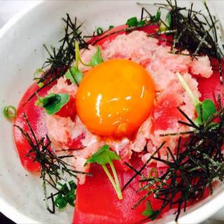 ネギトロと漬け鮪のミックス丼