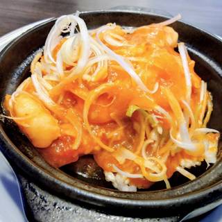 エビチリ熱々おこげ