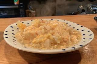 揚げ豆腐の春の野菜あんかけ