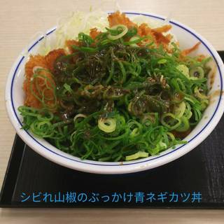 シビれ山椒のぶっかけ青ネギカツ丼