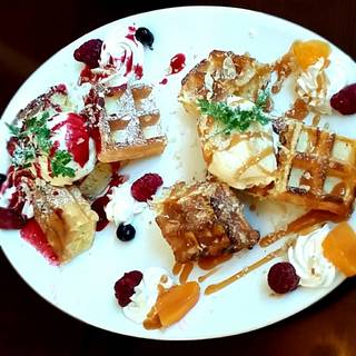 山盛りワッフル