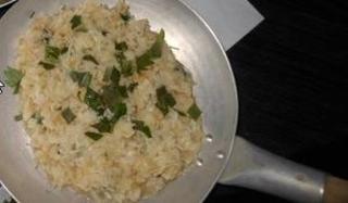 コンディションの良いシラスと大葉の　リゾット