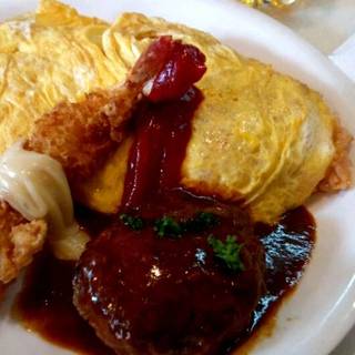 東成街道玉手箱限定メニュー「オムライスセット」