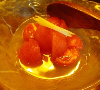 冷やしトマトの生姜蜜煮