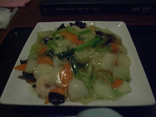 海鮮と旬野菜のあんかけ焼そば塩