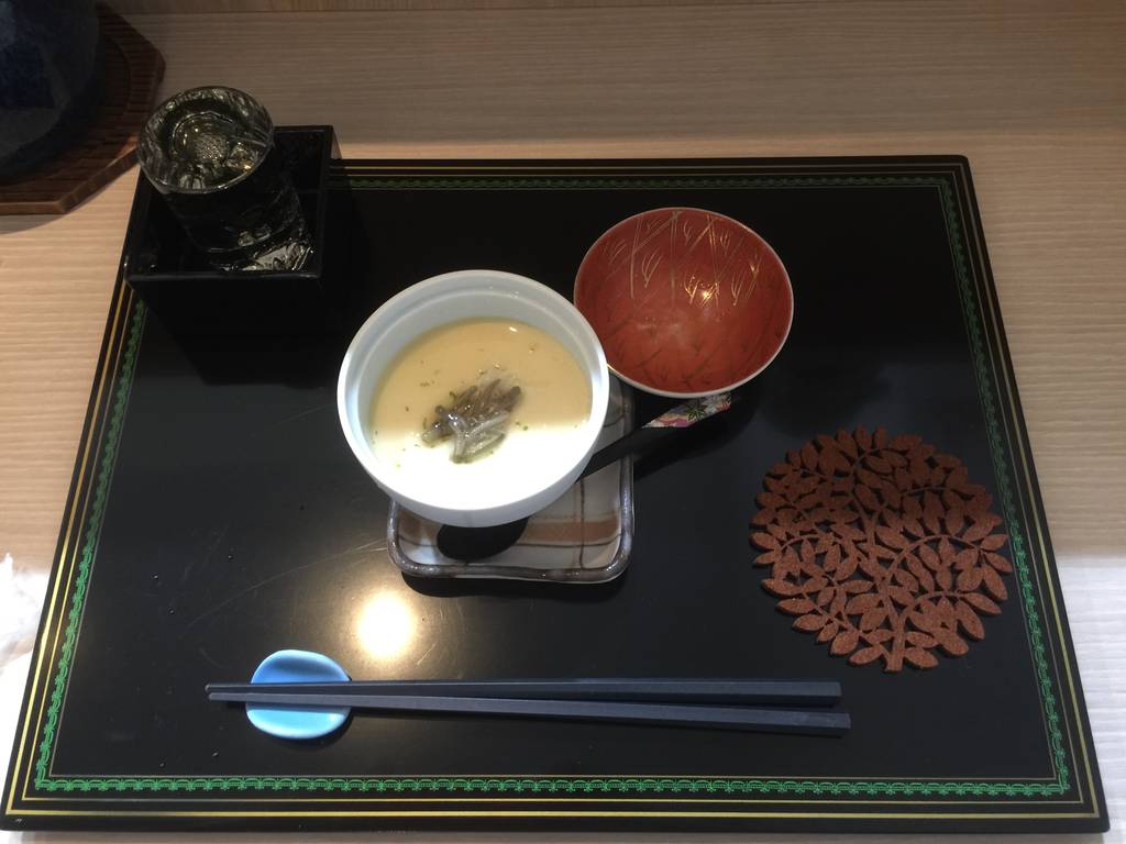 鱧と純菜の茶碗蒸し