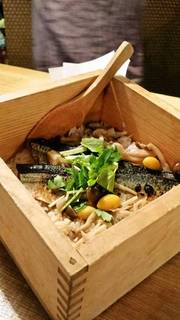秋刀魚の蒲焼き蒸篭飯