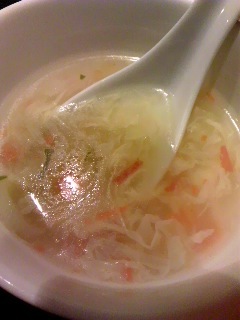 定食の中華スープ
