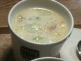 桜海老と春キャベツのクリームスープ
