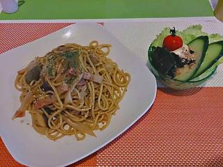 きのこバター醤油スパゲッティ