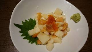 秋鮭と長芋の叩き和え