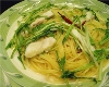 京水菜と鯛のペペロンチーノ