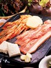 ・　トンサンギョップサルセット　厚切豚の三枚肉焼肉セット（サンチュ追加ＯＫ）
